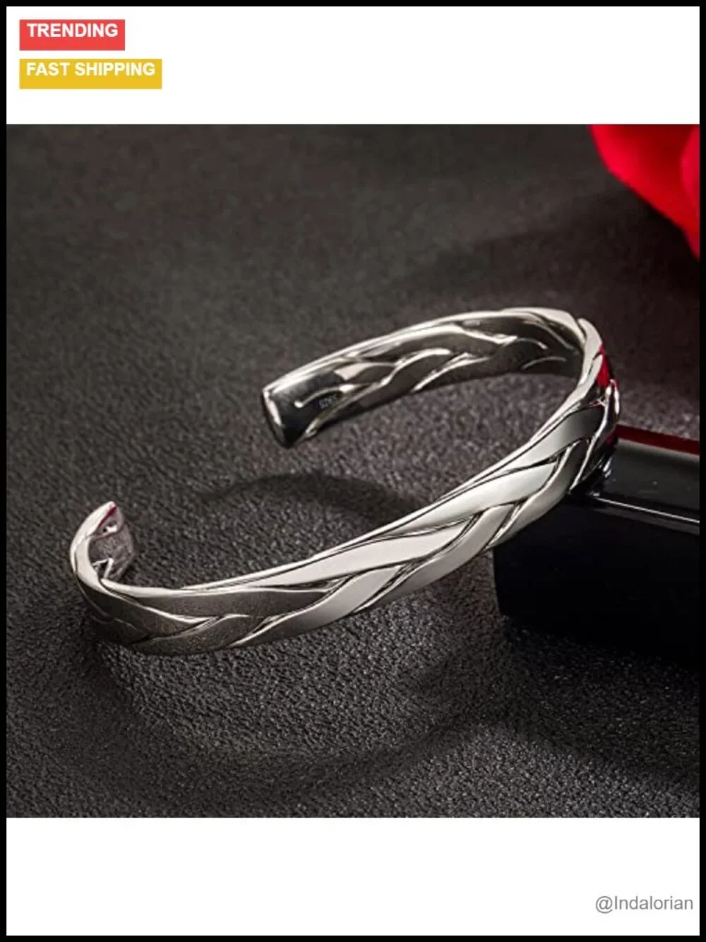 925 Sterling Silver Adjustable Cuff Bracelet for Women Men, Hypoallergenic,